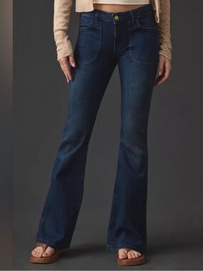 Pilcro Dark Indigo Flare Jeans